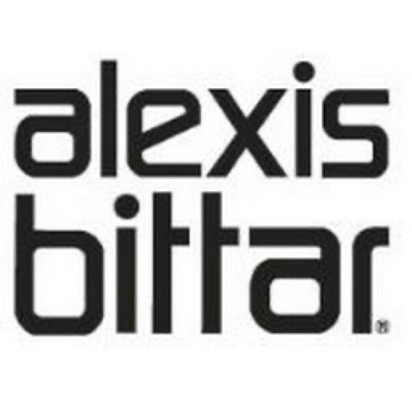 ALEXIS BITTAR Dangle Earrings Long 3” Gold Emerald Green Lucite Signed - Picture 3 of 5